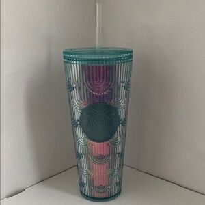 Starbucks Multicolor Iridescent Tumbler with Straw